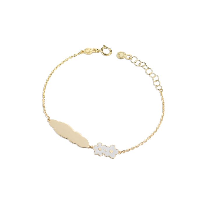 LeBebè TOYS Yellow Gold Cloud and Flowers Bracelet PMG143