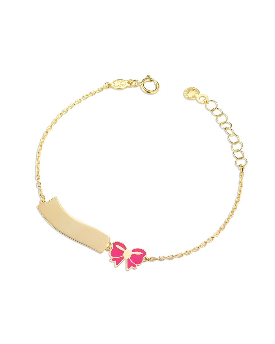 LeBebè TOYS Yellow Gold Bracelet with Ribbon and Bow PMG144