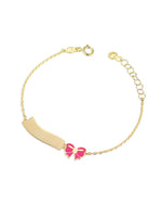  LeBebè TOYS Yellow Gold Bracelet with Ribbon and Bow PMG144