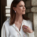  Mattioli Small Puzzle Earrings in Rose Gold with Brown Diamonds and Mother of Pearl 3 Colors