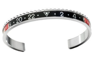 Speedometer Official Bracciale Classic Dual Time Nero e Rosso