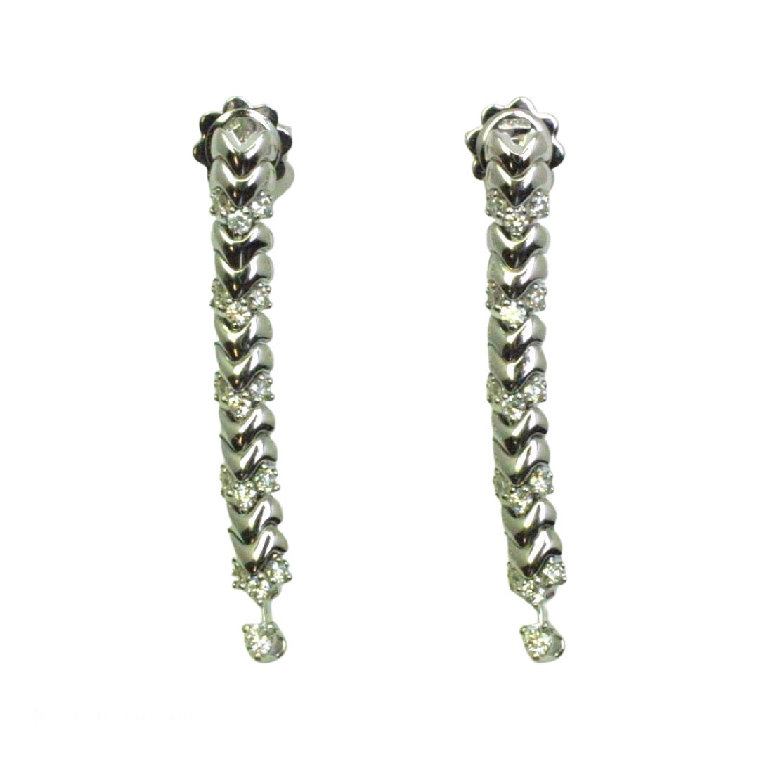  Salvini Anaconda S earrings in white gold and diamonds