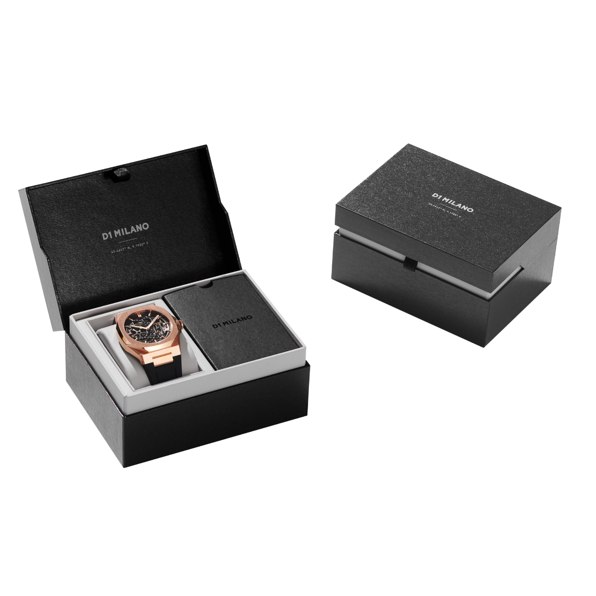 D1 Milano Skeleton Rubber Rose Gold D1-SKRJ12