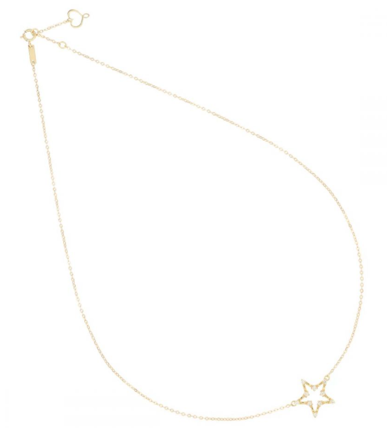  Maman et Sophie Yellow Gold and Star Necklace With Diamonds GCETLGB