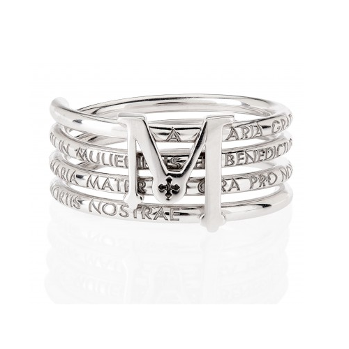 Tuum Tuam X Ring in Rhodium Plated Silver