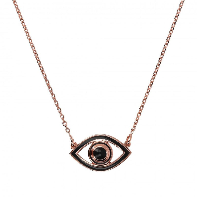  Netali Nissim Black Enamel Eye Necklace