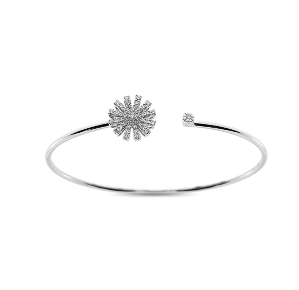 Damiani Bracciale Margherita in Oro Bianco e Diamanti
