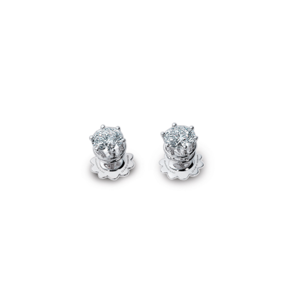 Damiani Orecchini Minou in Oro Bianco e Diamanti ct 0.50