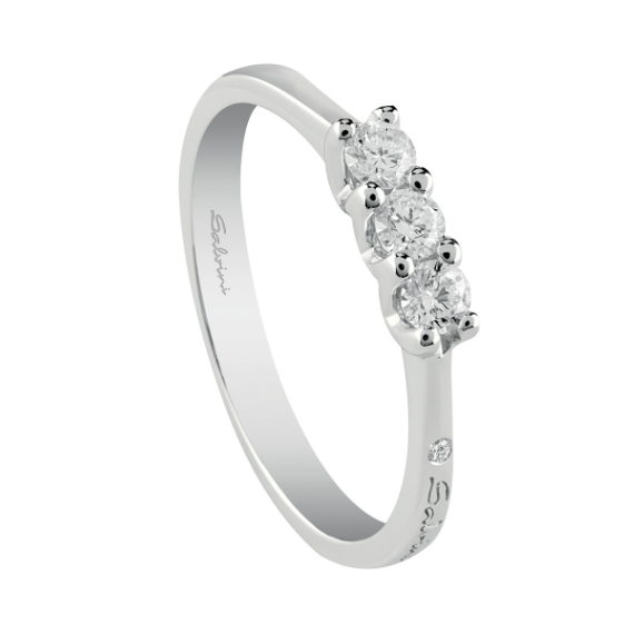  Salvini Trilogy Virginia Ring in White Gold and Diamonds ct 0.42
