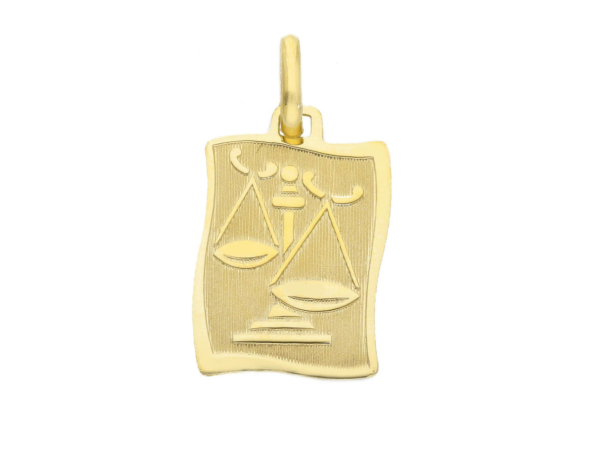  Zodiac Sign Pendant in 18kt Yellow Gold Libra