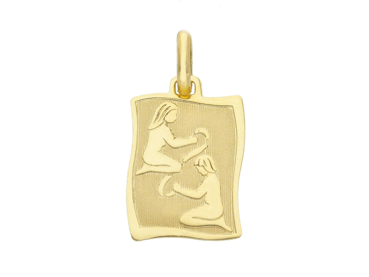  Zodiac Sign Pendant in 18kt Yellow Gold Gemini