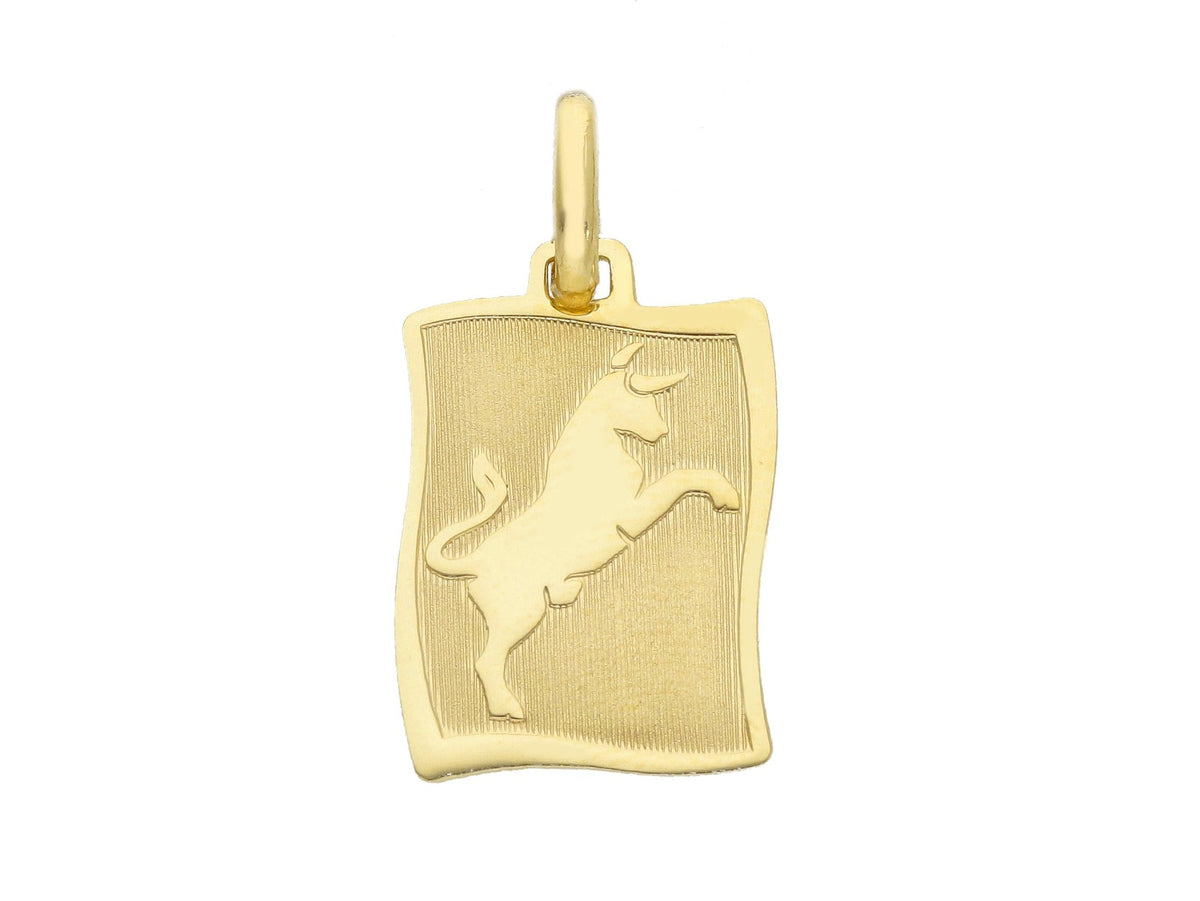  Zodiac Sign Pendant in 18kt Yellow Gold Taurus